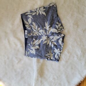 Old Navy Blue and White Floral Skort